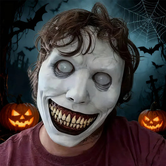 Halloween Scary Mask Creepy Horror Cosplay Full Face Costume Accessory for Party Haunted House Decoration Realistic Spooky Mask