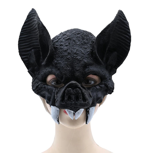 2025 Vampire Scary Halloween Masks Creepy Carnival Props Evil Cosplay Masks Halloween Bat Mask Bat Face Cover Mardi Gras Mask