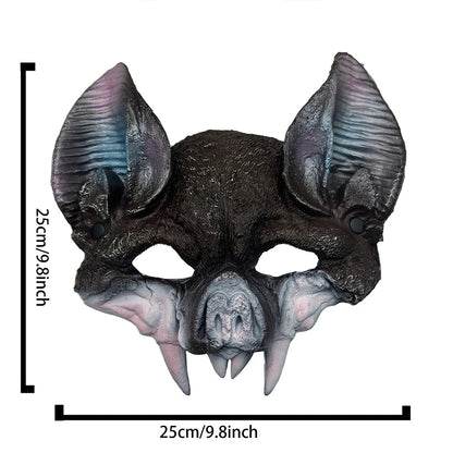 2025 Vampire Scary Halloween Masks Creepy Carnival Props Evil Cosplay Masks Halloween Bat Mask Bat Face Cover Mardi Gras Mask
