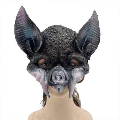 2025 Vampire Scary Halloween Masks Creepy Carnival Props Evil Cosplay Masks Halloween Bat Mask Bat Face Cover Mardi Gras Mask